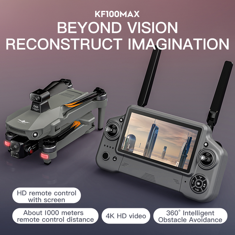 KF100 MAX GPS Drone 4K Camera  - đánh giá và giá Drone Controller Screen