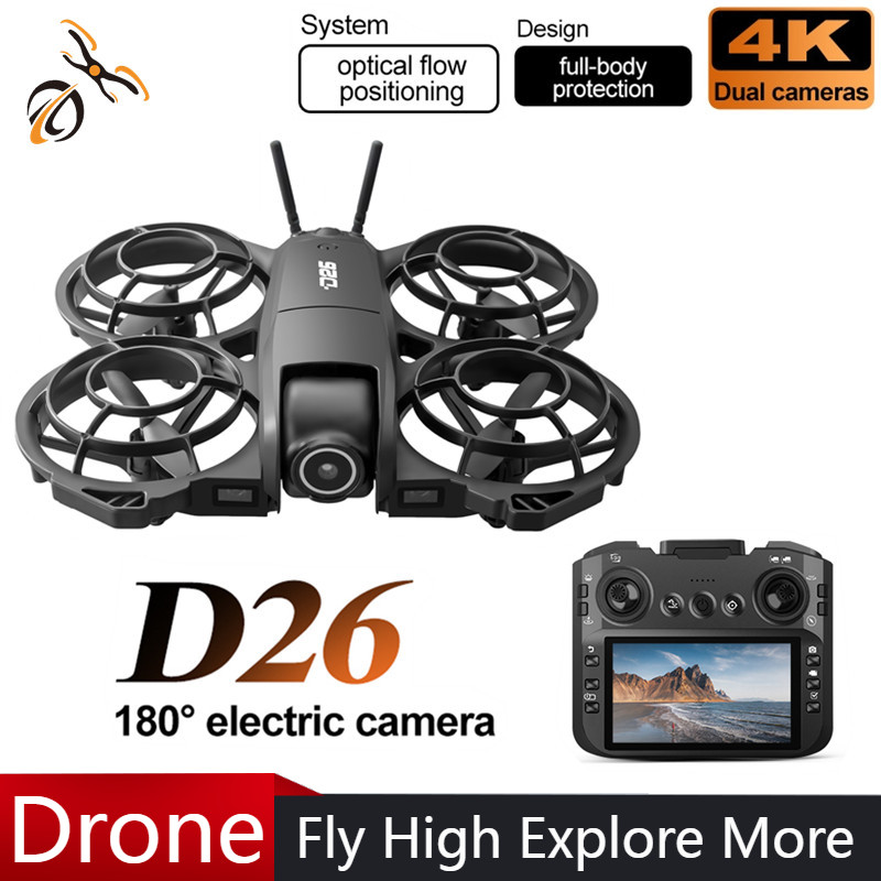 D26 Drone 4K Aerial HD 180° Ca - đánh giá và giá Drone Controller Screen